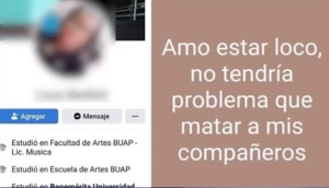 Alumno de la BUAP amenaza con tiroteo en Cúmulo de Virgo