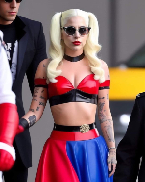 ¿Lady Gaga como Harley Quinn? Se filtran supuestas fotografías de las filmaciones de Joker 2