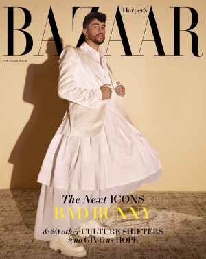 ¡Está imparable! Bad Bunny se convierte en el primer latino en cubrir la portada de Harper’s Bazaar